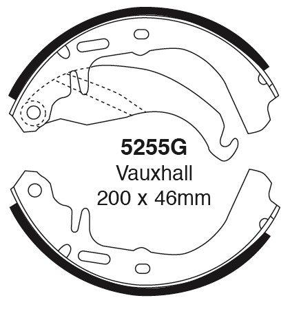 Būgninių stabdžių kaladėlės EBC 5255G