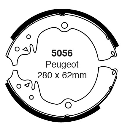 Būgninių stabdžių kaladėlės EBC 5056
