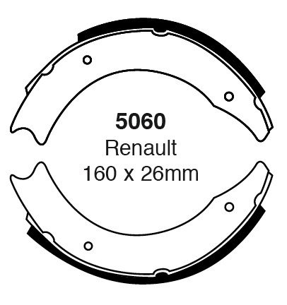 Būgninių stabdžių kaladėlės EBC 5060