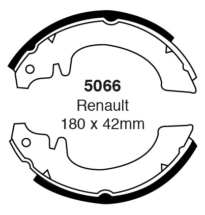 Būgninių stabdžių kaladėlės EBC 5066