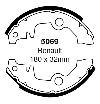 Būgninių stabdžių kaladėlės EBC 5069