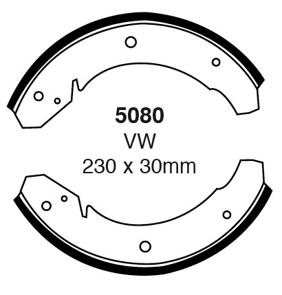 Būgninių stabdžių kaladėlės EBC 5080