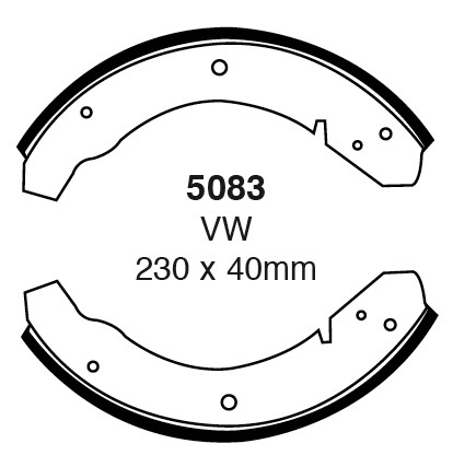 Būgninių stabdžių kaladėlės EBC 5083
