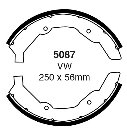 Būgninių stabdžių kaladėlės EBC 5087