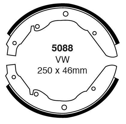 Būgninių stabdžių kaladėlės EBC 5088