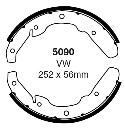 Būgninių stabdžių kaladėlės EBC 5090