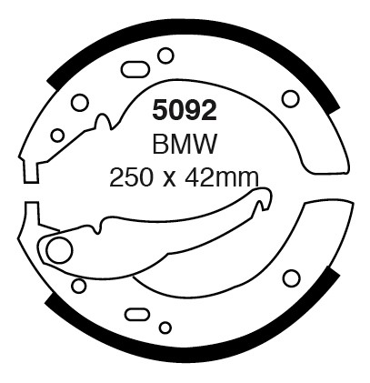 Būgninių stabdžių kaladėlės EBC 5092