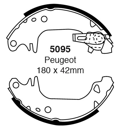 Būgninių stabdžių kaladėlės EBC 5095