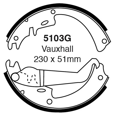 Būgninių stabdžių kaladėlės EBC 5103G