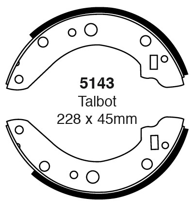 Būgninių stabdžių kaladėlės EBC 5143
