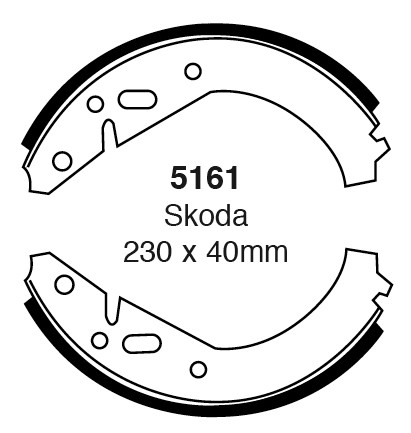 Būgninių stabdžių kaladėlės EBC 5161