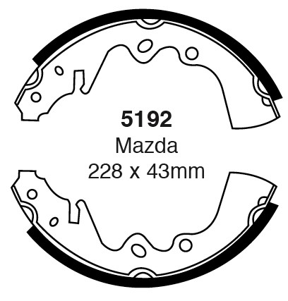 Būgninių stabdžių kaladėlės EBC 5192