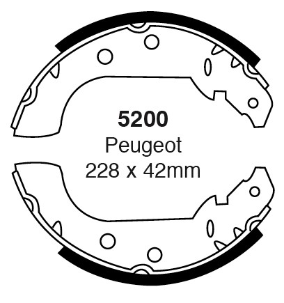 Būgninių stabdžių kaladėlės EBC 5200
