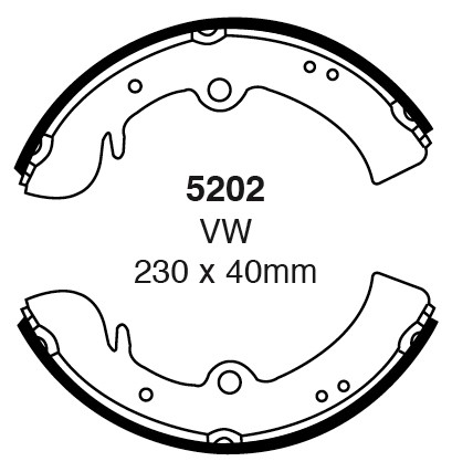 Būgninių stabdžių kaladėlės EBC 5202