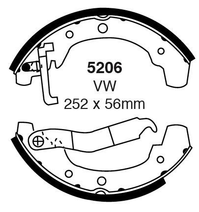Būgninių stabdžių kaladėlės EBC 5206