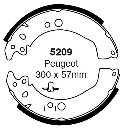Būgninių stabdžių kaladėlės EBC 5209