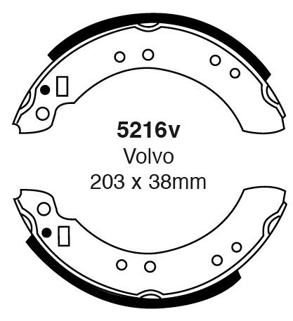 Būgninių stabdžių kaladėlės EBC 5216V