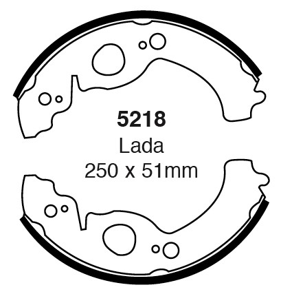 Būgninių stabdžių kaladėlės EBC 5218