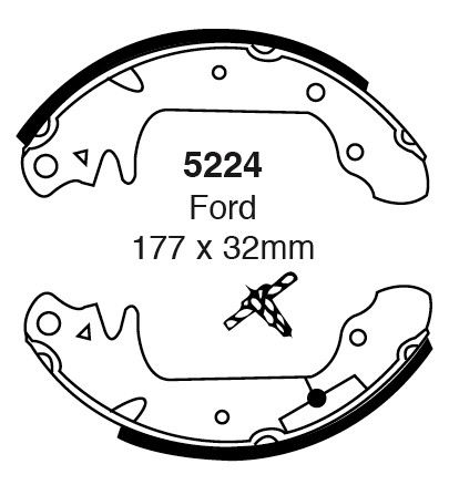 Būgninių stabdžių kaladėlės EBC 5224