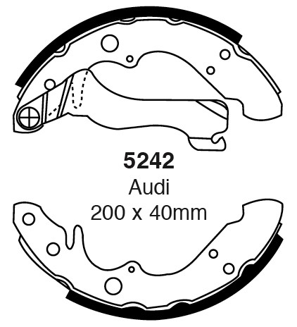 Būgninių stabdžių kaladėlės EBC 5242