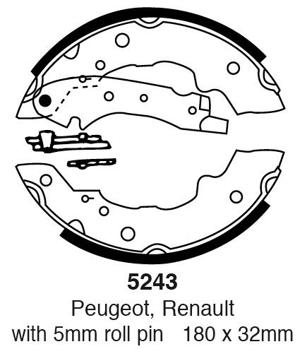 Būgninių stabdžių kaladėlės EBC 5243