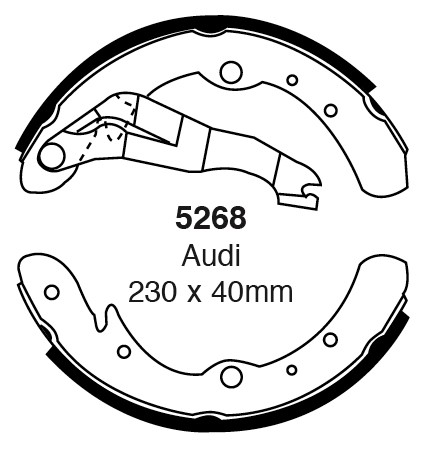 Būgninių stabdžių kaladėlės EBC 5268