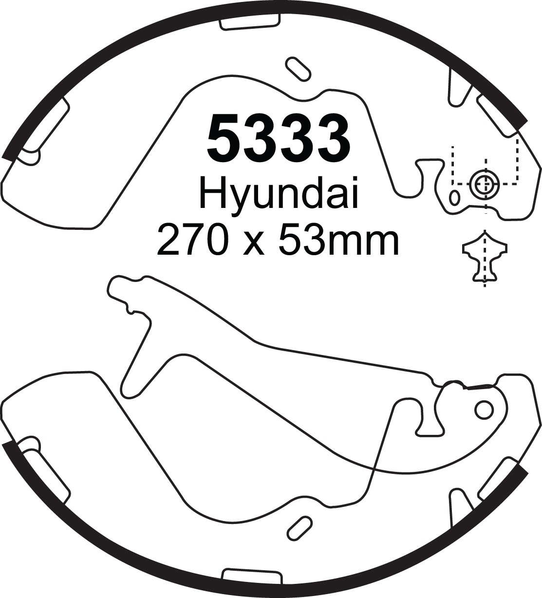 Būgninių stabdžių kaladėlės EBC 5333