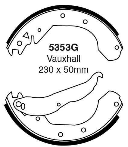 Būgninių stabdžių kaladėlės EBC 5353G