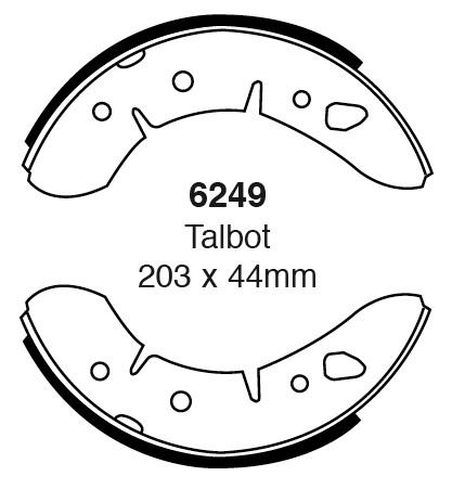 Būgninių stabdžių kaladėlės EBC 6249