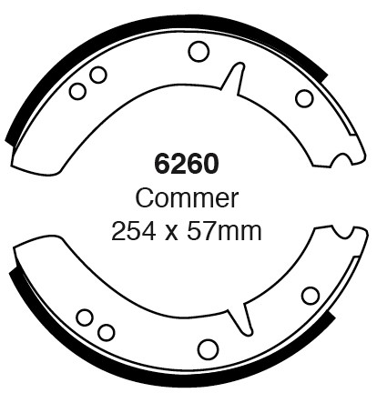 Būgninių stabdžių kaladėlės EBC 6260