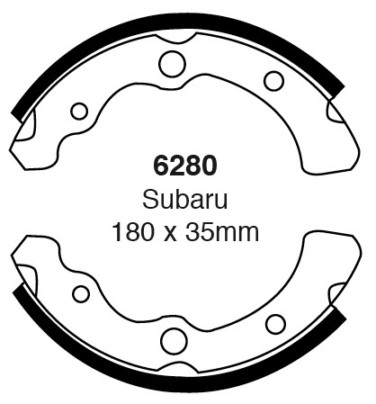 Būgninių stabdžių kaladėlės EBC 6280