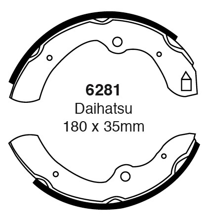 Būgninių stabdžių kaladėlės EBC 6281