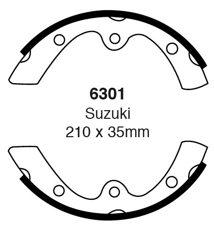 Būgninių stabdžių kaladėlės EBC 6301