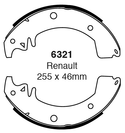Būgninių stabdžių kaladėlės EBC 6321