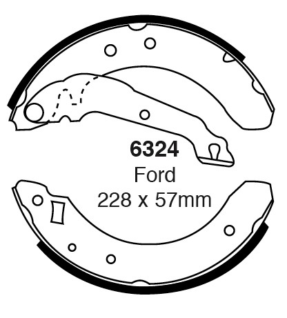Būgninių stabdžių kaladėlės EBC 6324