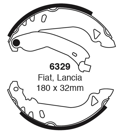 Būgninių stabdžių kaladėlės EBC 6329