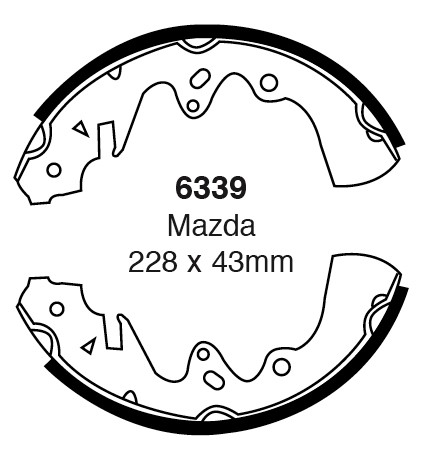 Būgninių stabdžių kaladėlės EBC 6339