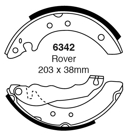 Būgninių stabdžių kaladėlės EBC 6342
