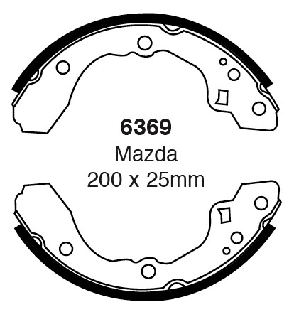 Būgninių stabdžių kaladėlės EBC 6369