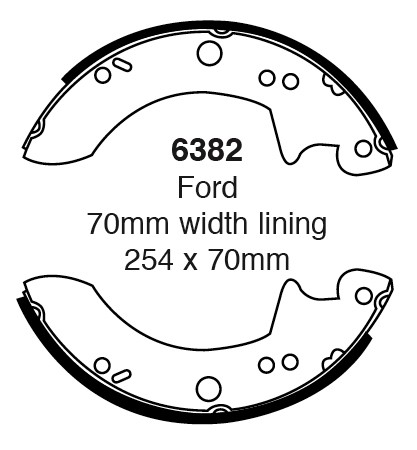 Būgninių stabdžių kaladėlės EBC 6382