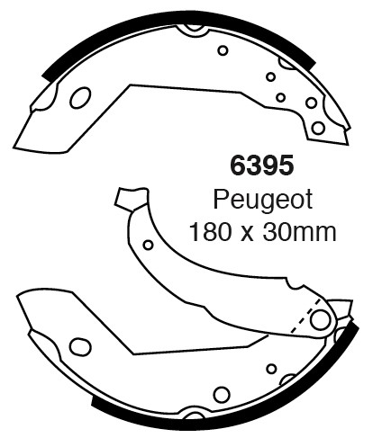 Būgninių stabdžių kaladėlės EBC 6395