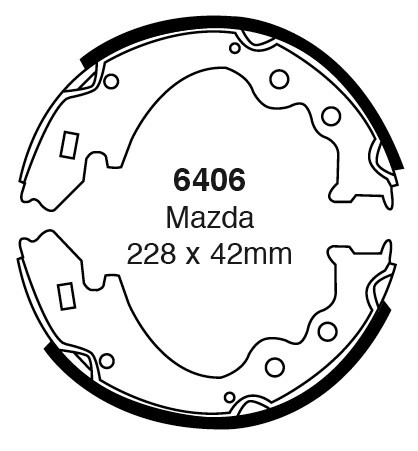 Būgninių stabdžių kaladėlės EBC 6406