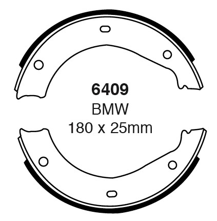 Būgninių stabdžių kaladėlės EBC 6409