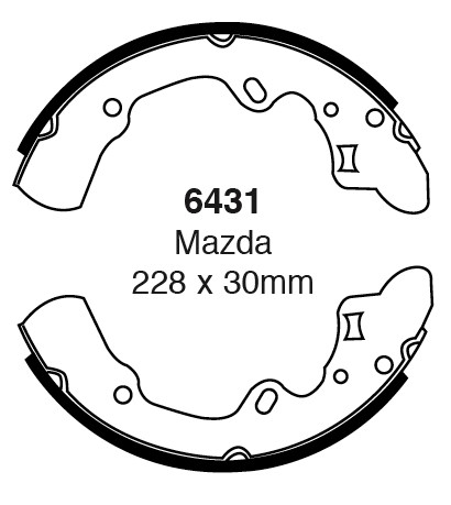Būgninių stabdžių kaladėlės EBC 6431