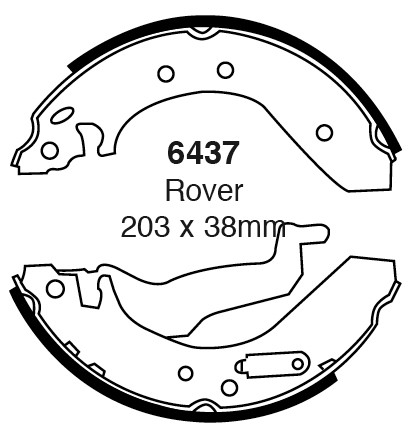 Būgninių stabdžių kaladėlės EBC 6437