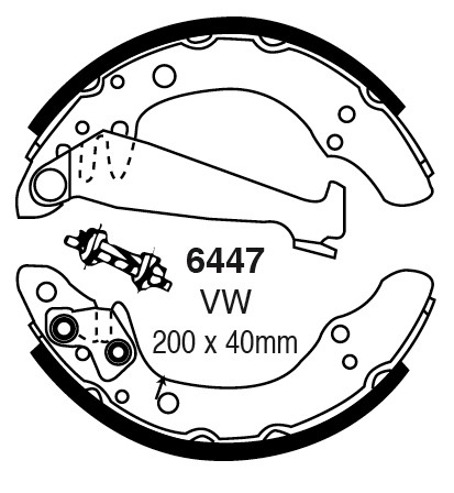 Būgninių stabdžių kaladėlės EBC 6447