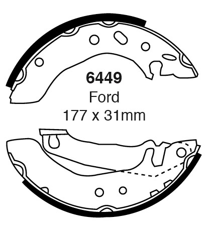 Būgninių stabdžių kaladėlės EBC 6449