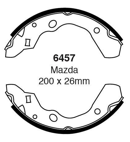 Būgninių stabdžių kaladėlės EBC 6457