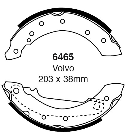 Būgninių stabdžių kaladėlės EBC 6465