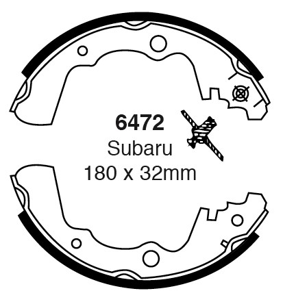 Būgninių stabdžių kaladėlės EBC 6472
